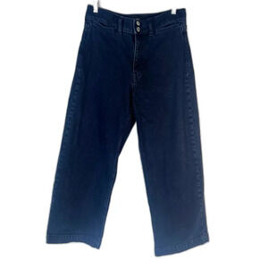 Banana Republic Premium Denim High-Rise Wide-Leg Crop